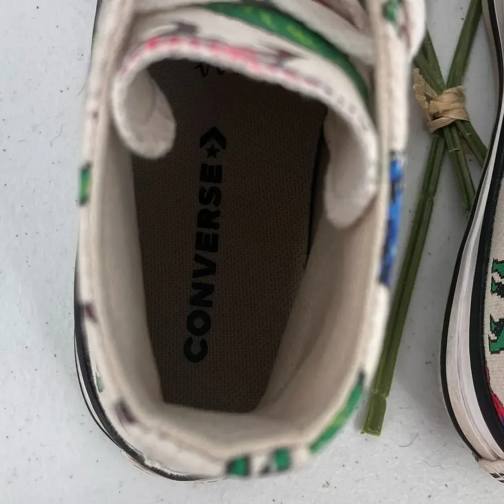Converse All Star Dinoverse White Red Green Blue Dinosaur High Top Youth Shoes